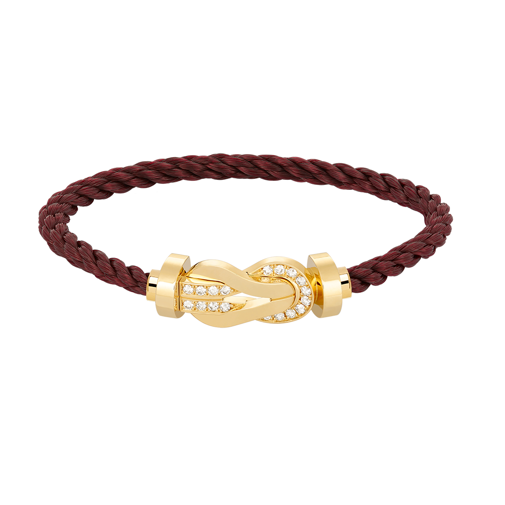 ??MIRA?¡¥CHANCE LARGE 8 FIGURE BUCKLE HALF DIAMOND BRACELET GOLD
