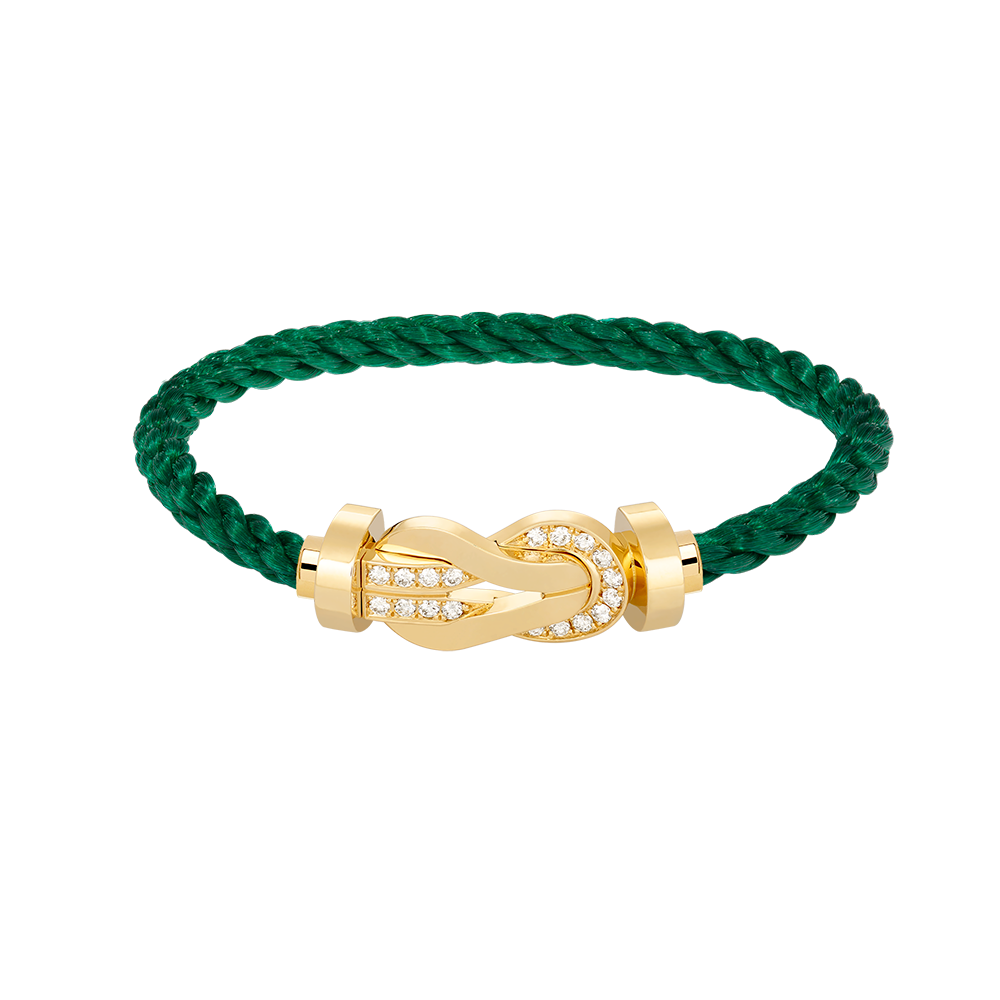 ??MIRA?¡¥CHANCE LARGE 8 FIGURE BUCKLE HALF DIAMOND BRACELET GOLD