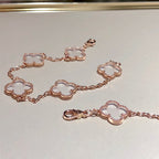 [MIRA]New CLOVER 5 MOTIF ROCK CRYSTAL BRACELET