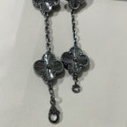 [MIRA]New CLOVER 5 MOTIF BLACK BRACELET