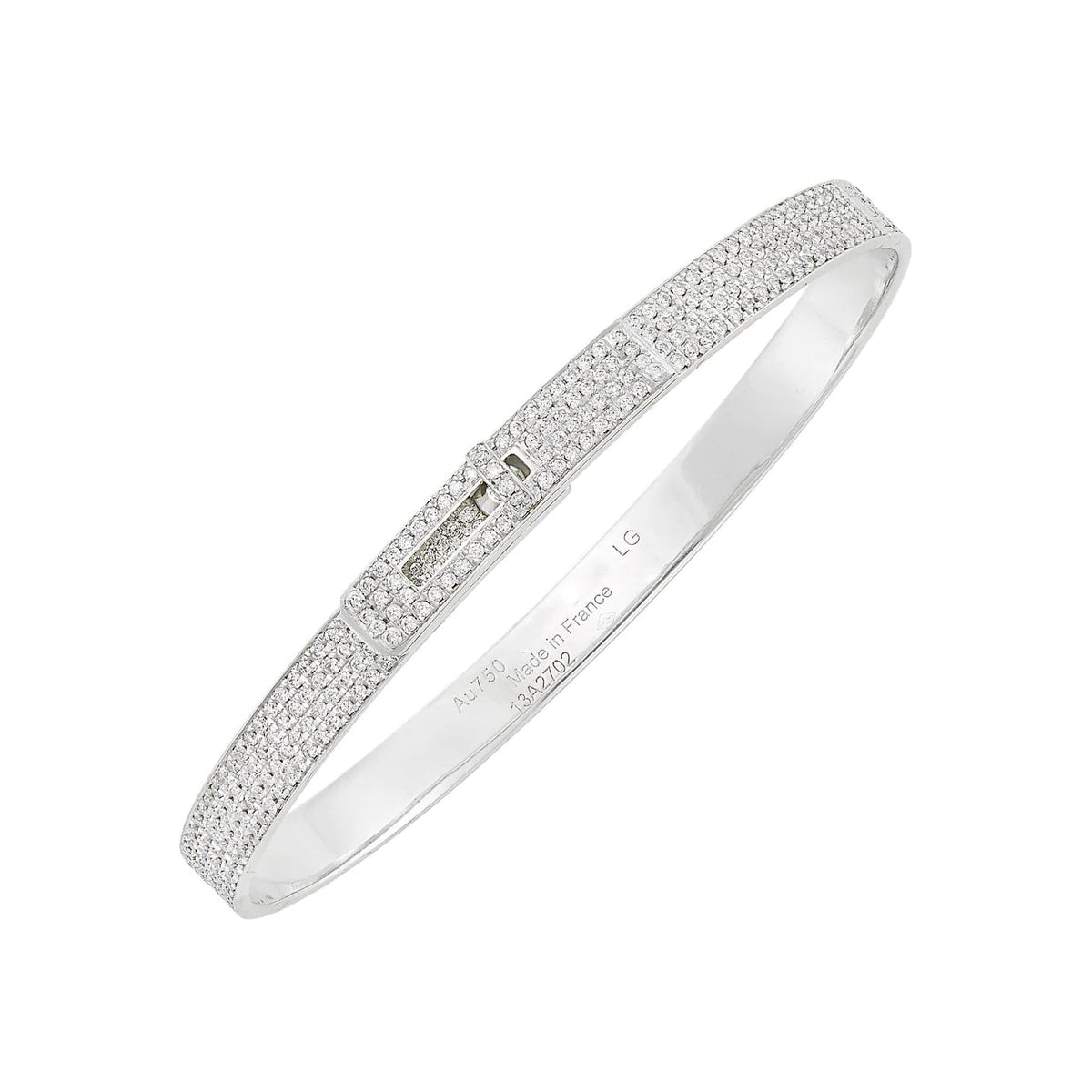 ??MIRA?¡¥HM KELLY BRACELET IN SILVER AND FULL PAVE DIAMOND