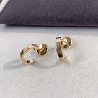 ??MIRA?¡¥LOVE EARRINGS 2.65MM PINK GOLD