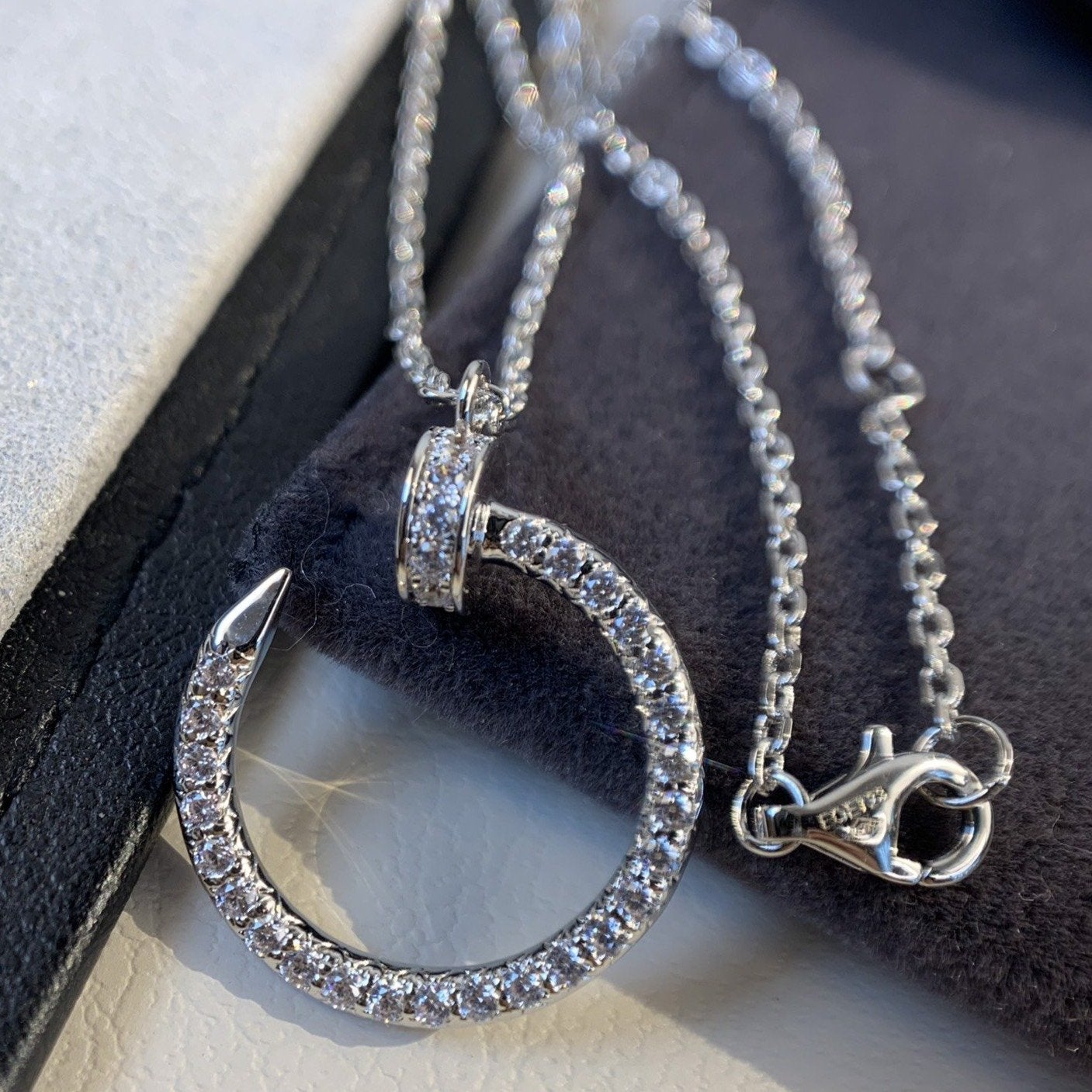??MIRA?¡¥JUSTE NECKLACE SILVER DIAMONDS