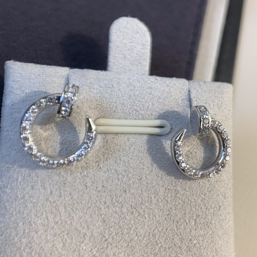 ??MIRA?¡¥JUSTE EARRINGS SILVER DIAMONDS