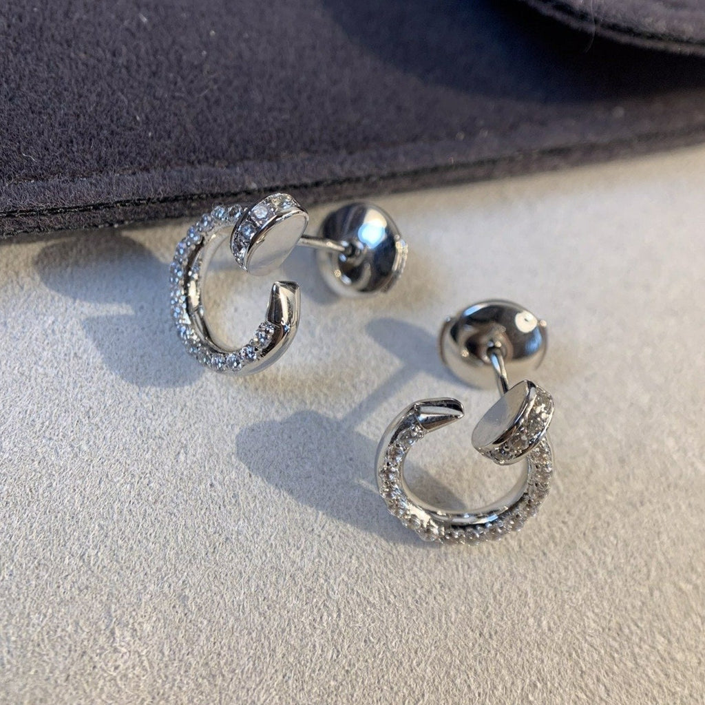 ??MIRA?¡¥JUSTE EARRINGS SILVER DIAMONDS