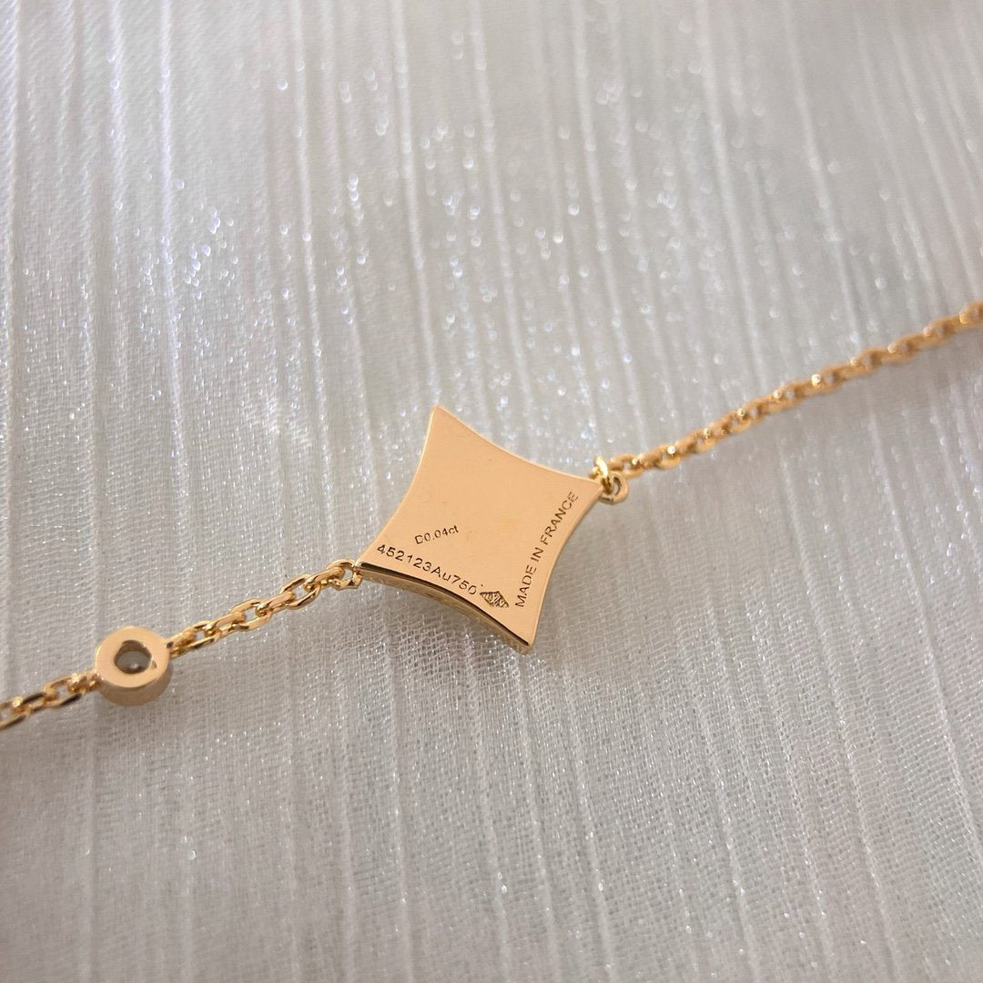 ??MIRA?¡¥COLOR STAR CARNELIAN PINK GOLD DIAMOND BRACELET