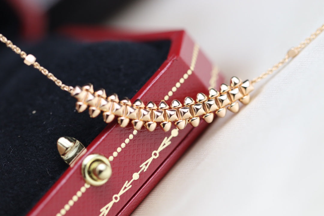 ??MIRA?¡¥CLASH PINK GOLD NECKLACE