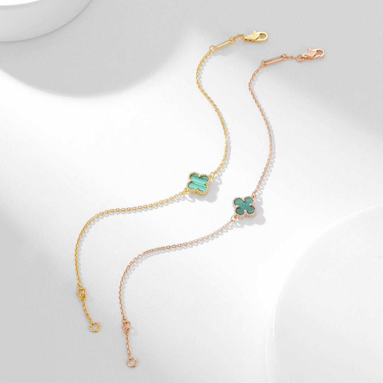 ??MIRA?¡¥CLOVER BRACELET MALACHITE 1 MOTIF