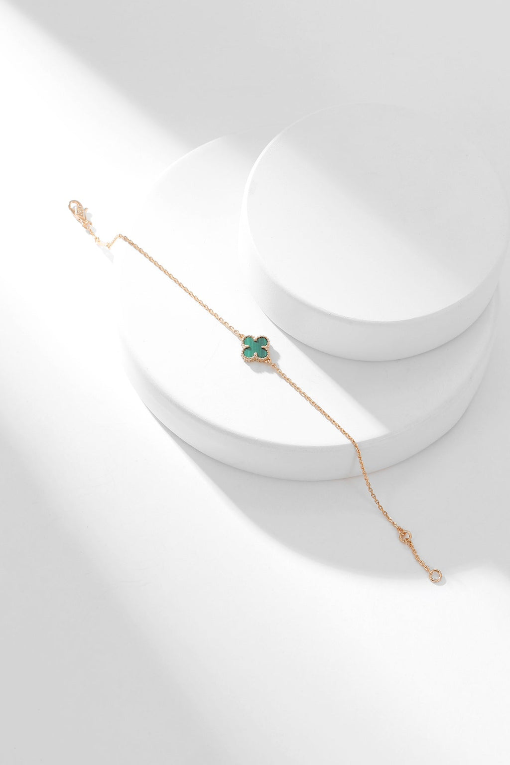 ??MIRA?¡¥CLOVER BRACELET MALACHITE 1 MOTIF