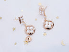??MIRA?¡¥STAR AND SUN PINK GOLD MOP DROP EARRINGS