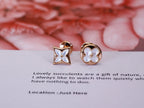 ??MIRA?¡¥STAR AND SUN PINK GOLD MOP STUD EARRINGS