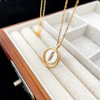 [MIRA]LUCKY MOVE MOP PINK GOLD NECKLACE