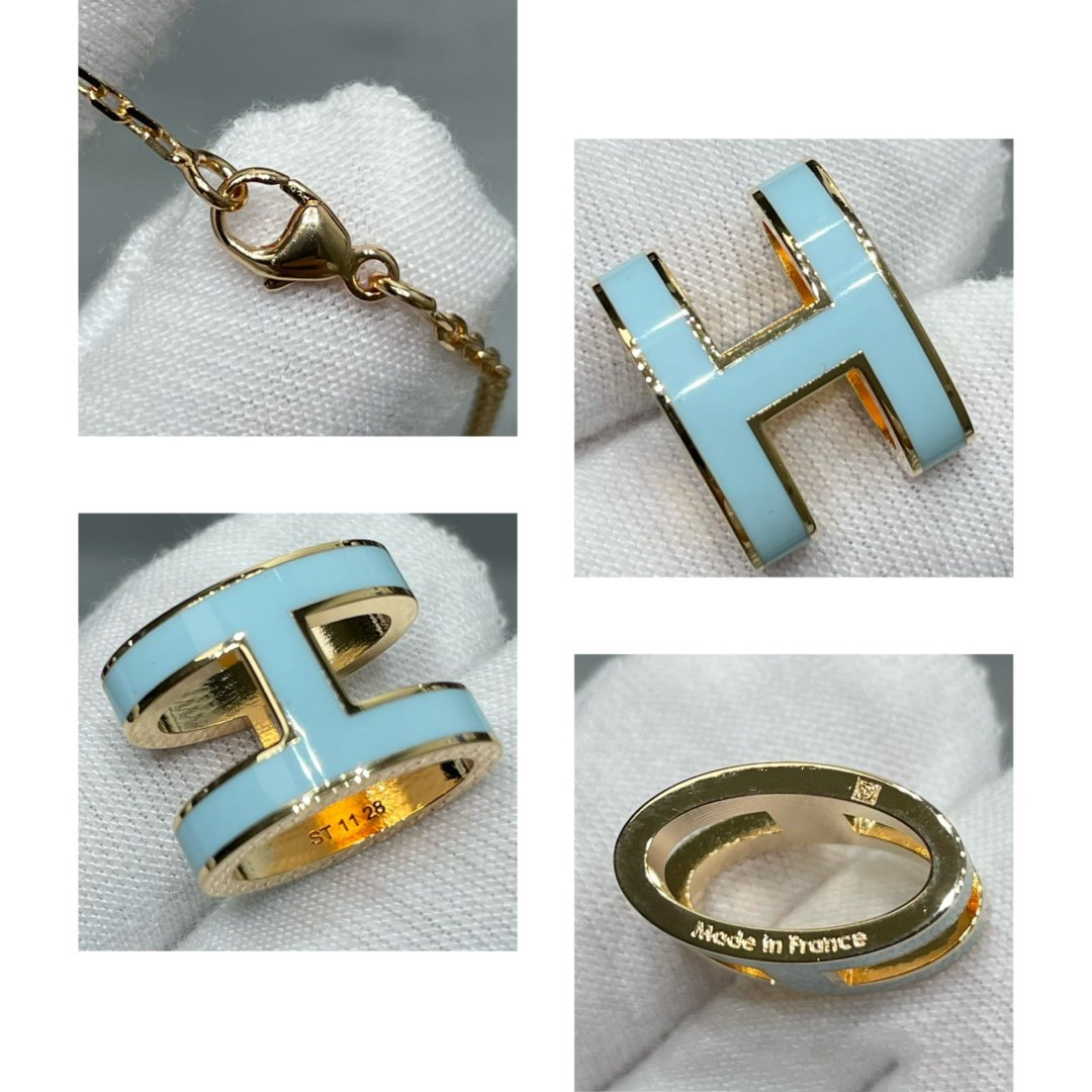 ??MIRA?¡¥POP H SKY BLUE NECKLACE