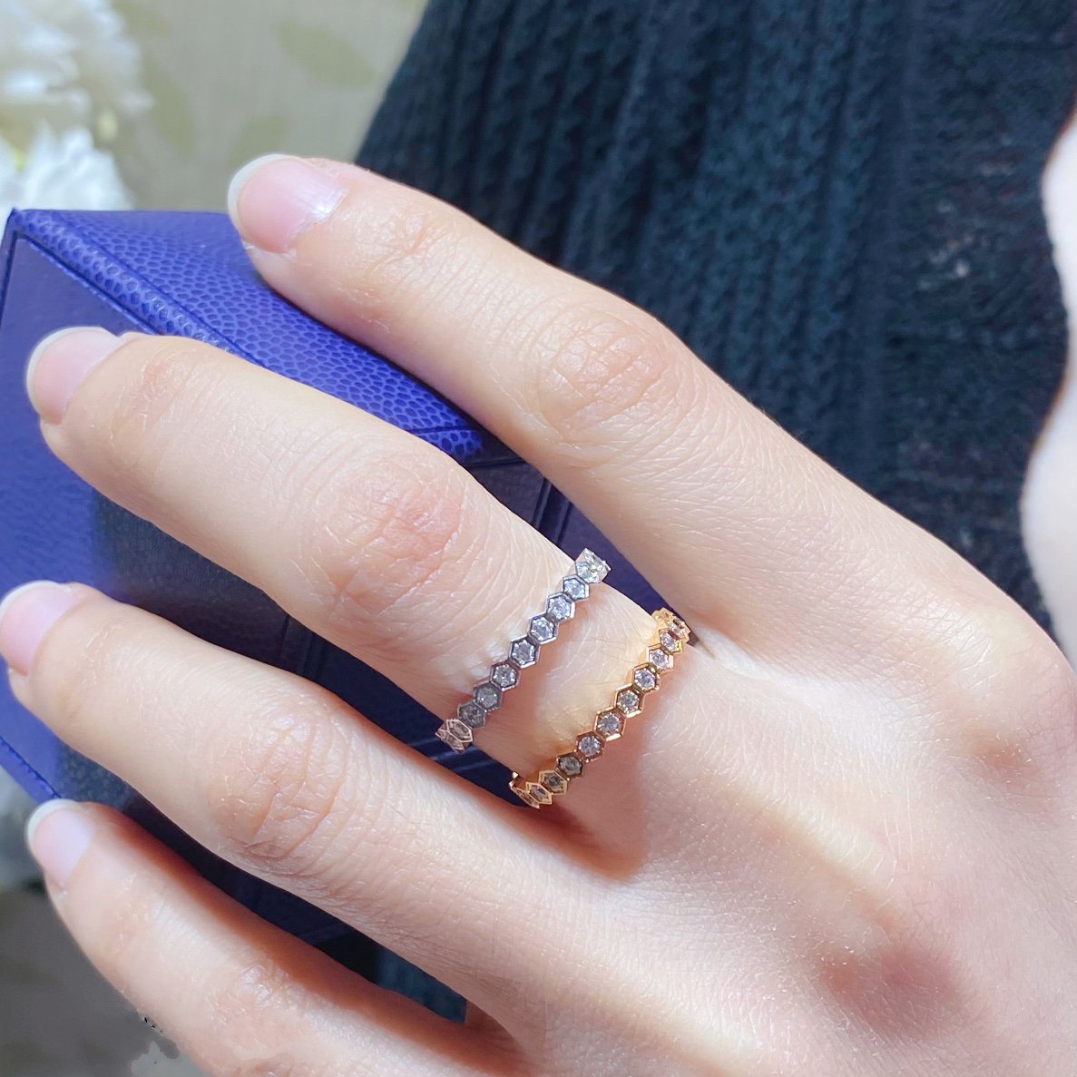 ??MIRA?¡¥BEE LOVE DIAMOND PAVED SMALL RING