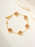 [MIRA]B.C.L ENAMELED Five-Flower Bracelet£¨Various Colors)