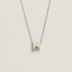 ??MIRA?¡¥HM CLIC YELLOW ENAMEL GOLD NECKLACE