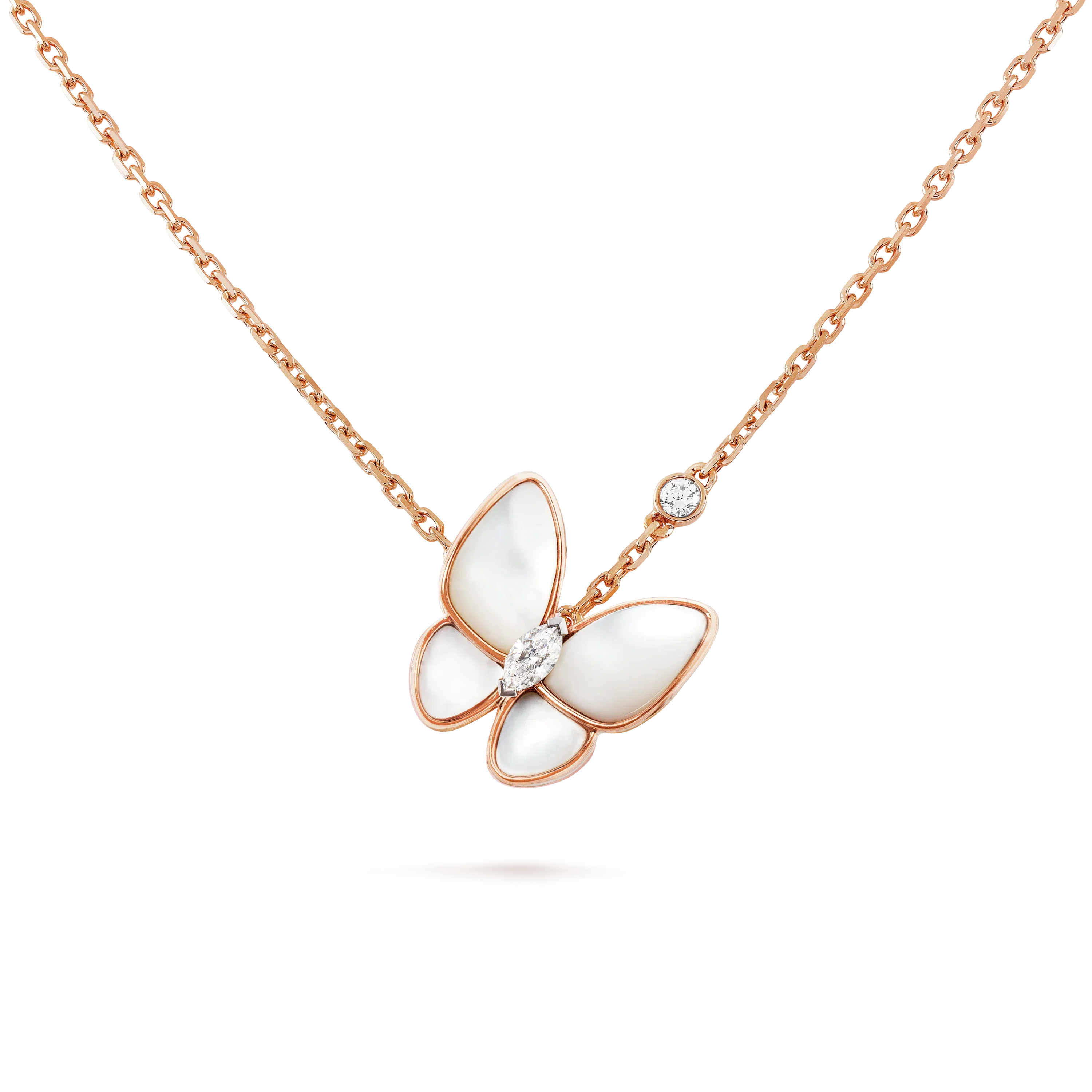 ??MIRA?¡¥BUTTERFLY MOP DIAMOND NECKLACE