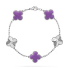 [MIRA]New CLOVER 5 MOTIF LIGHT PURPLE BRACELET COLLECTION