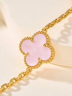 [MIRA]New  CLOVER 5 MOTIFS  PINK MOP BRACELET COLLECTION