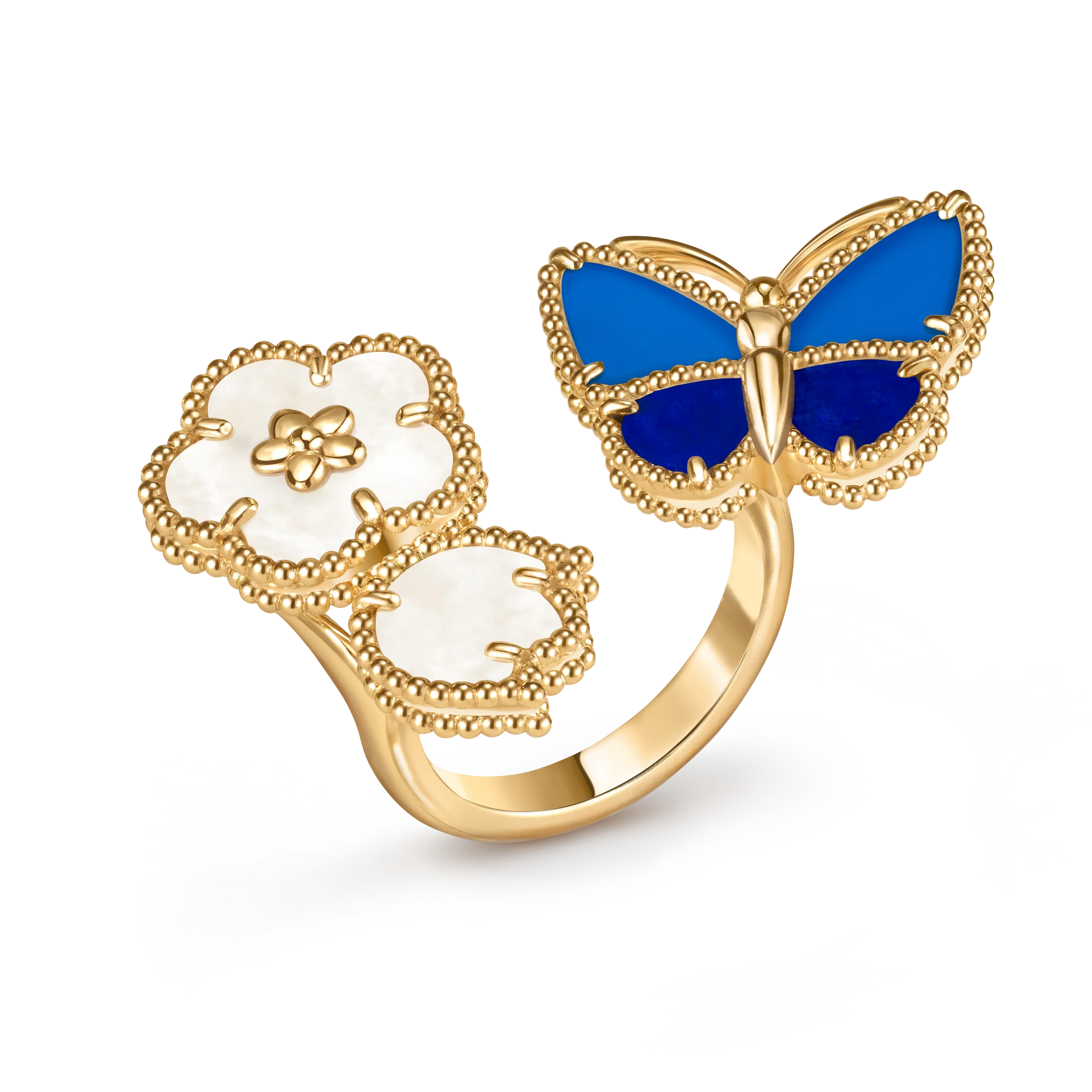 [MIRA] 2026 NEW MODEL SPRING LUCKY 3 MOTIF GOLD RING