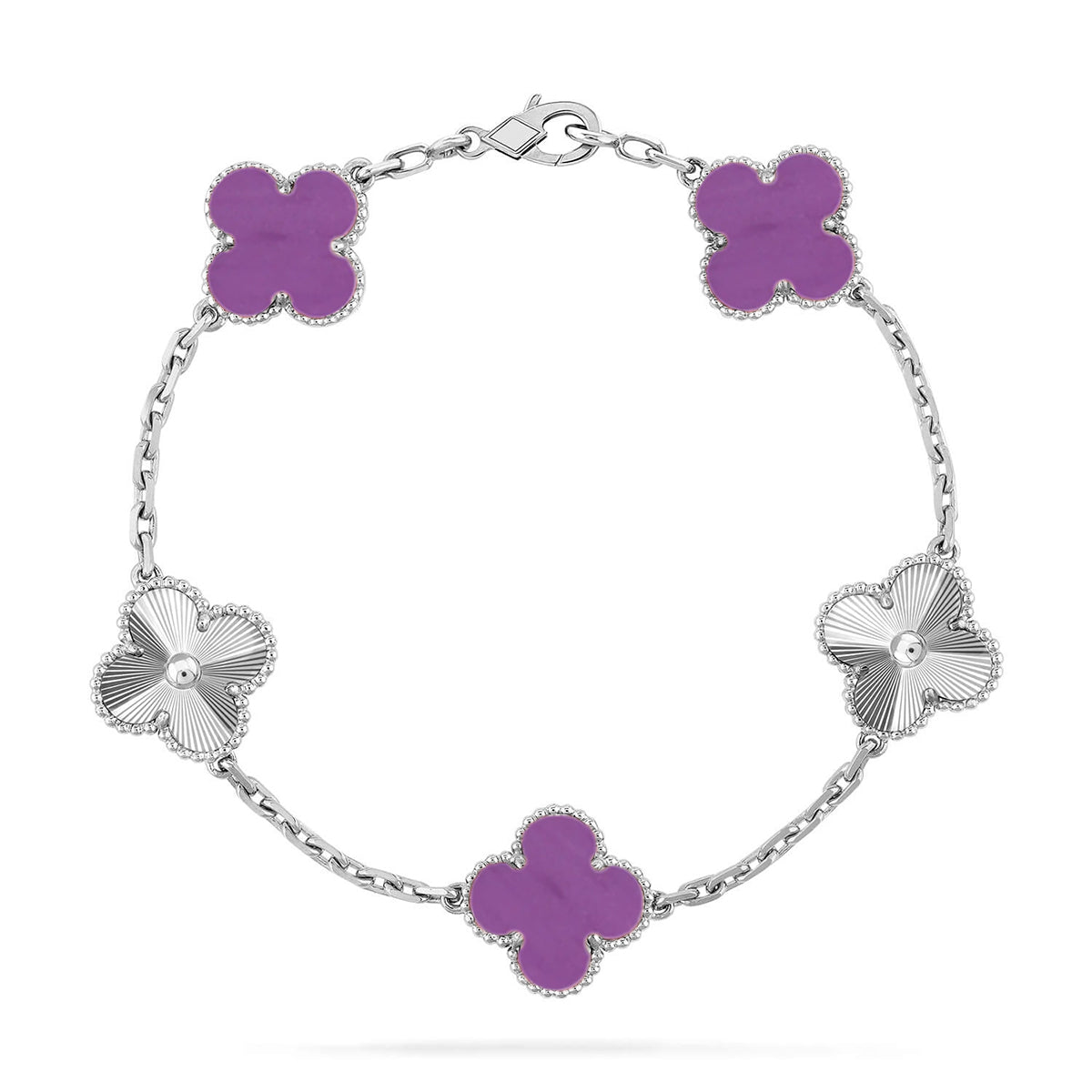 [MIRA]New  CLOVER 5 MOTIF VIOLET BRACELET COLLECTION