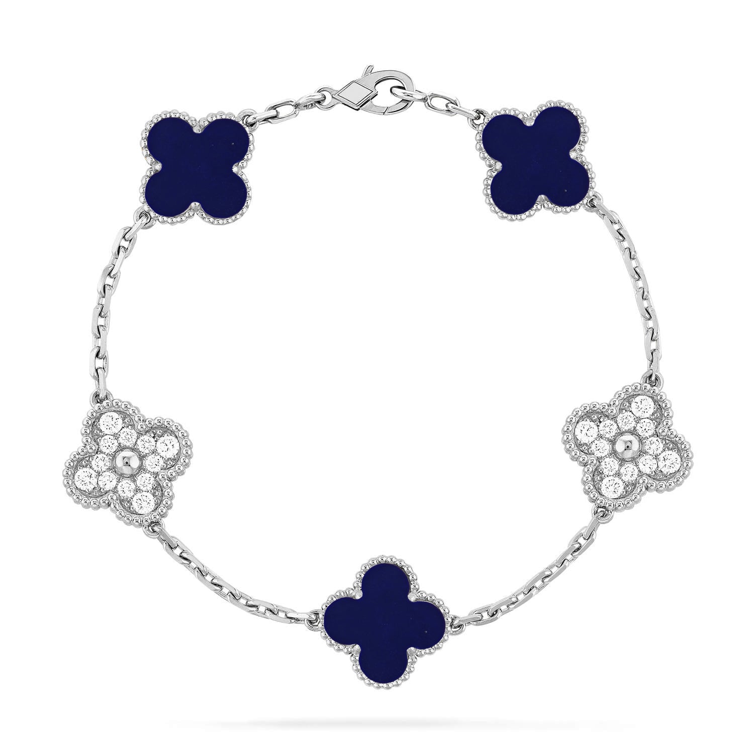 [MIRA]New CLOVER 5 MOTIF LAPIS LAZULI BRACELET COLLECTION