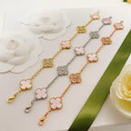 [MIRA]New  CLOVER 5 MOTIFS  PINK MOP BRACELET COLLECTION