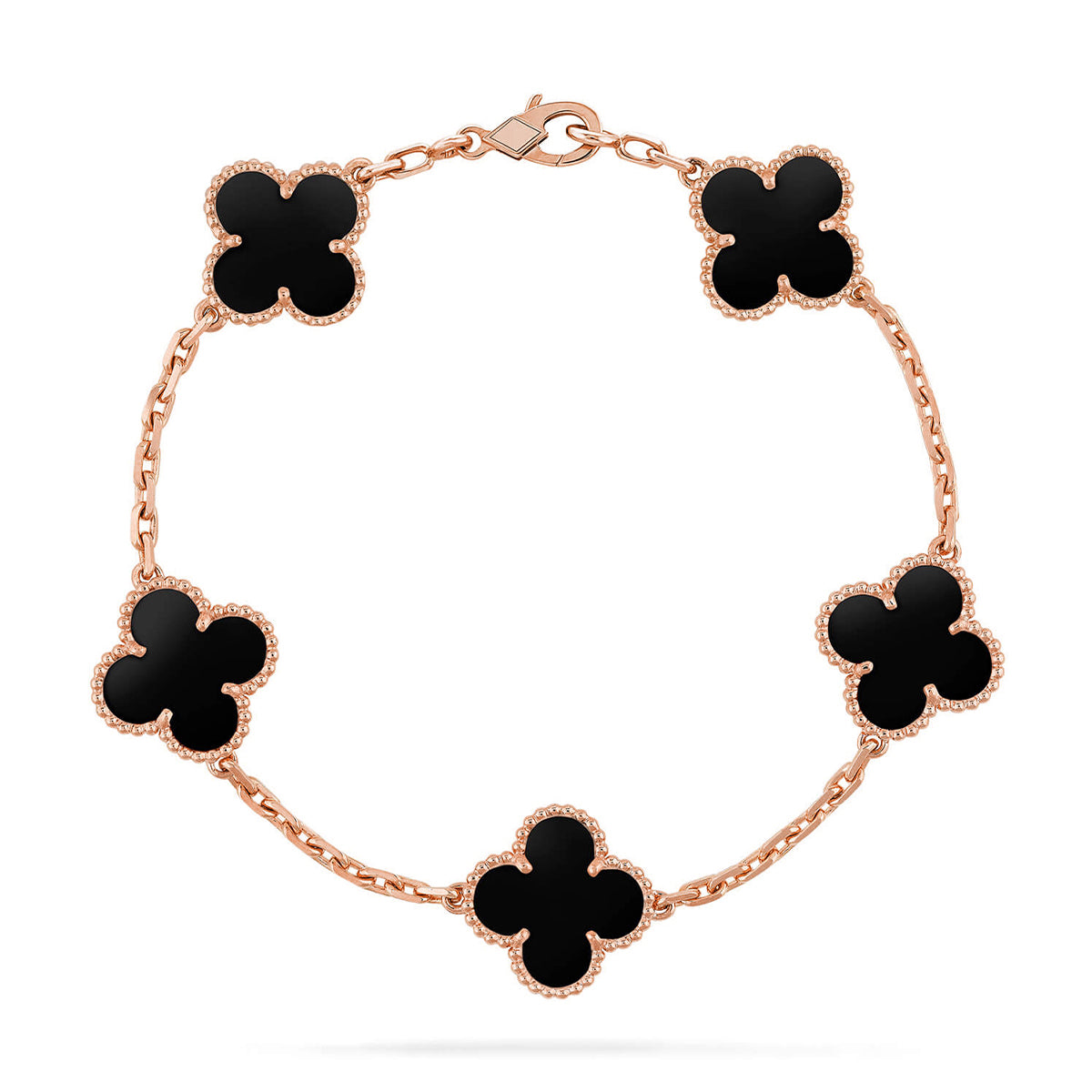 [MIRA]New CLOVER 5 MOTIF ONYXS BRACELET COLLECTION