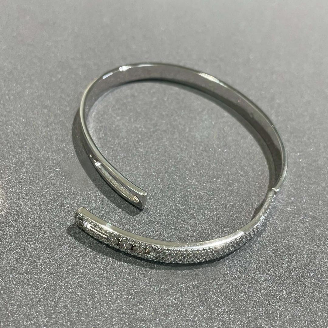 [MIRA]Move Noa Rose Gold Pavé Diamond Bangle Bracelet