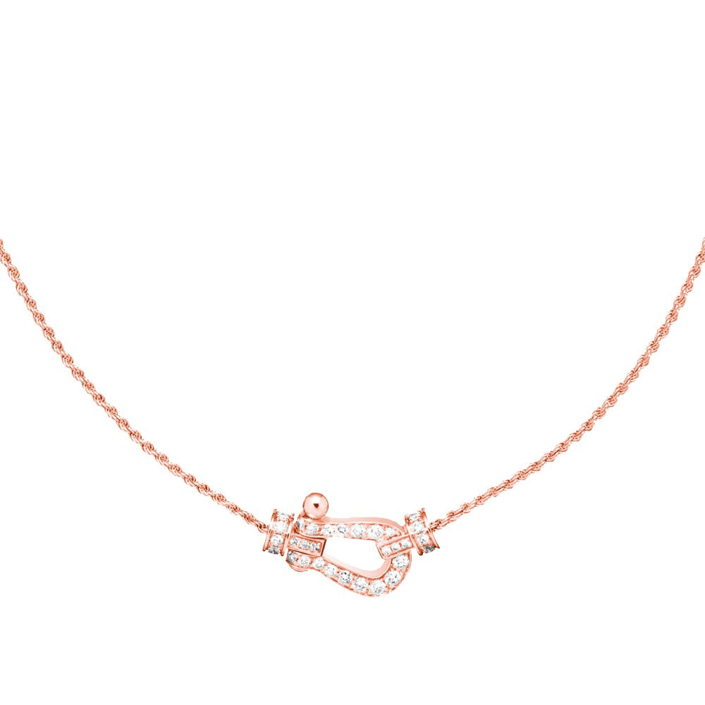 ??MIRA?¡¥FORCE 10 PINK GOLD DIAMOND NECKLACE