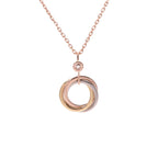 ??MIRA?¡¥TRINITY SILVER GOLD PINK GOLD NECKLACE