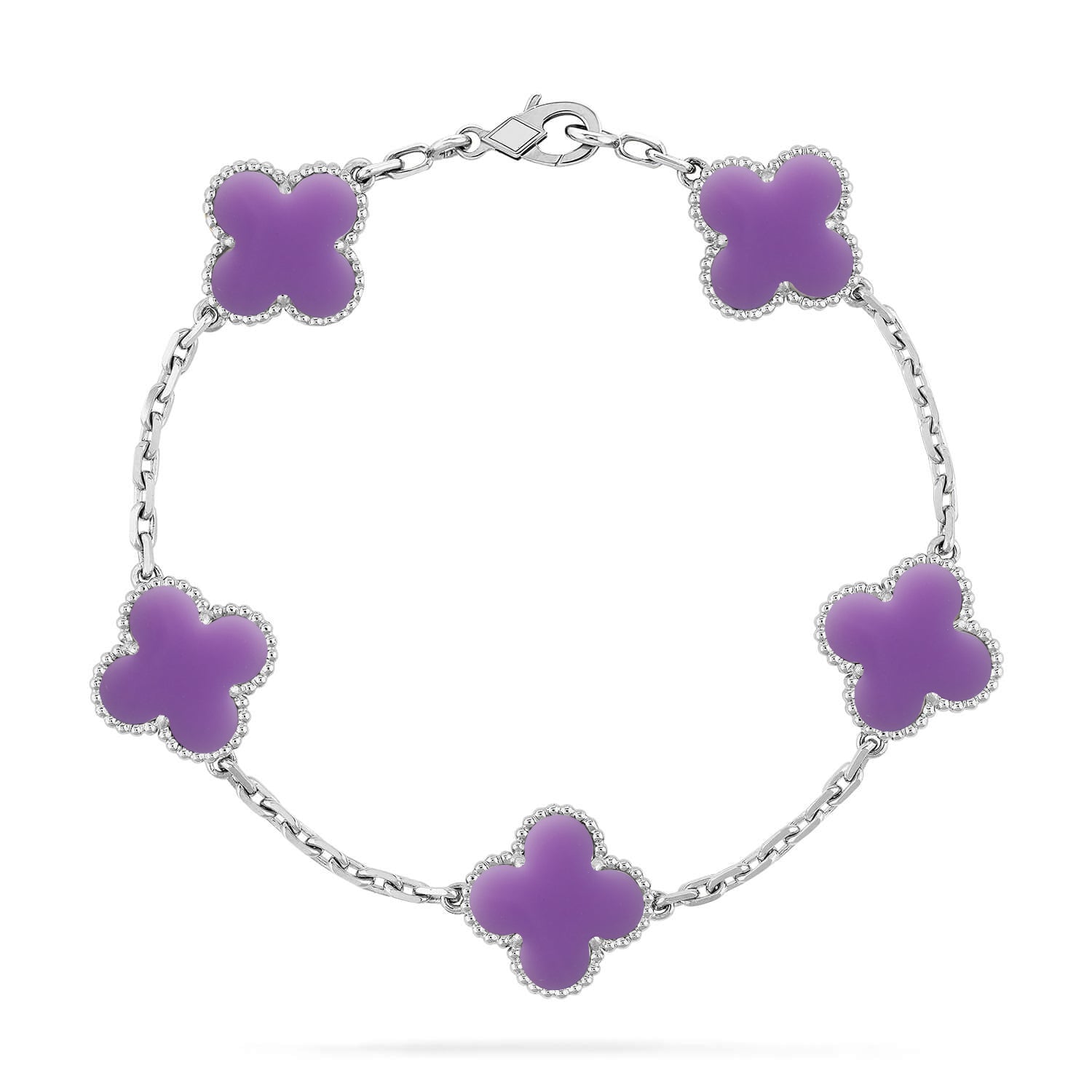 [MIRA]New CLOVER 5 MOTIF LIGHT PURPLE BRACELET COLLECTION