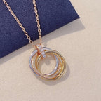 ??MIRA?¡¥TRINITY NECKLACE GOLD  DIAMONDS