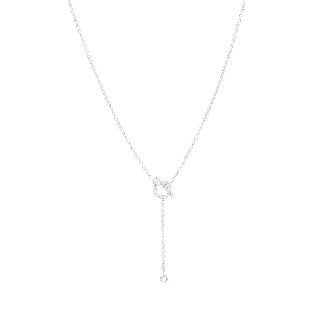 ??MIRA?¡¥FINESSE SILVER DIAMOND NECKLACE