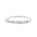 ??MIRA?¡¥KELLY CHAIN SILVER DIAMOND BRACELET