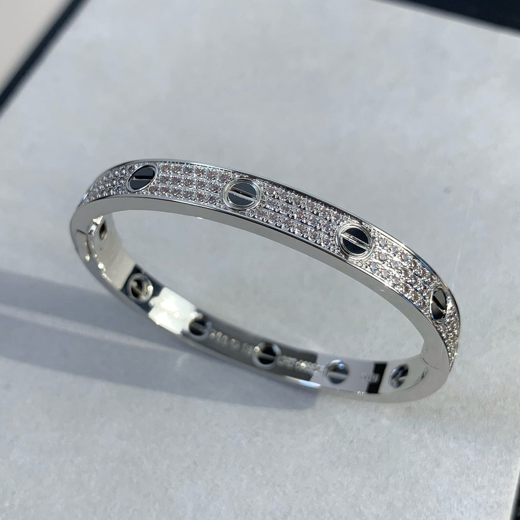 ??MIRA?¡¥LOVE BRACELET 6.1MM DIAMOND-PAVED CERAMIC