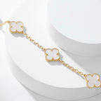 ??MIRA?¡¥CLOVER 10 MOTIFS WHITE MOTHER OF PEARL NECKLACE