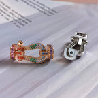 ??MIRA?¡¥FORCE LARGE HORSESHOE  COLORED DIAMOND BRACELET ROSE GOLD