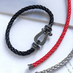 ??MIRA?¡¥FORCE LARGE SERIES HORSESHOE BLACK SAMURAI BRACELET