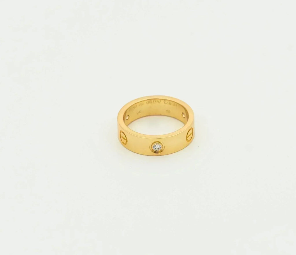 ??MIRA?¡¥LOVE RING 5.5MM 3 DIAMONDS GOLD