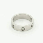 ??MIRA?¡¥LOVE RING 5.5MM 3 DIAMONDS SILVER