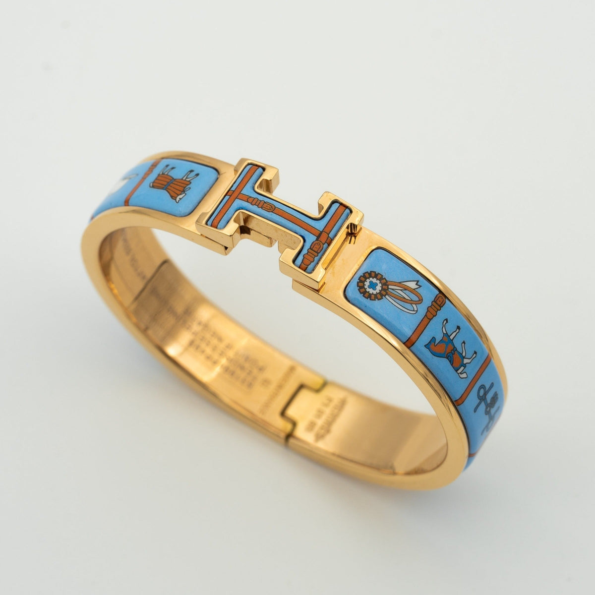 ??MIRA?¡¥H PINK GOLD BRACELET BLUE CERAMIC