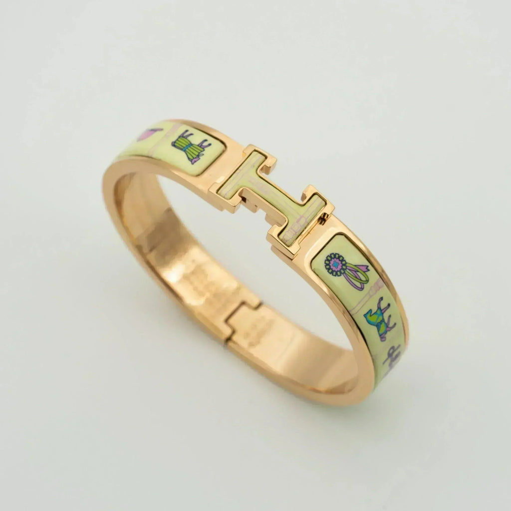??MIRA?¡¥H PINK GOLD BRACELET CREAM CERAMIC