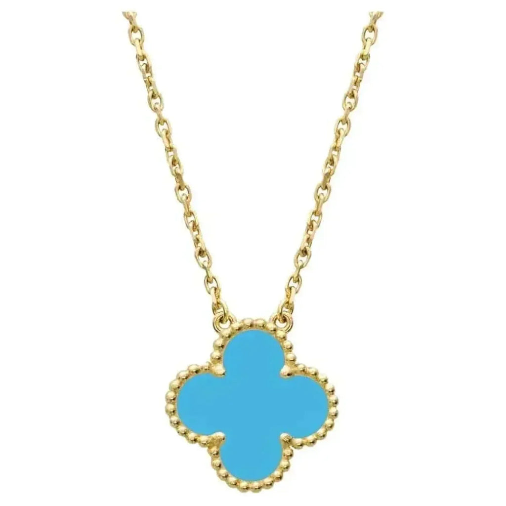 ??MIRA?¡¥CLOVER 15MM VINTAGE TURQUOISE NECKLACE