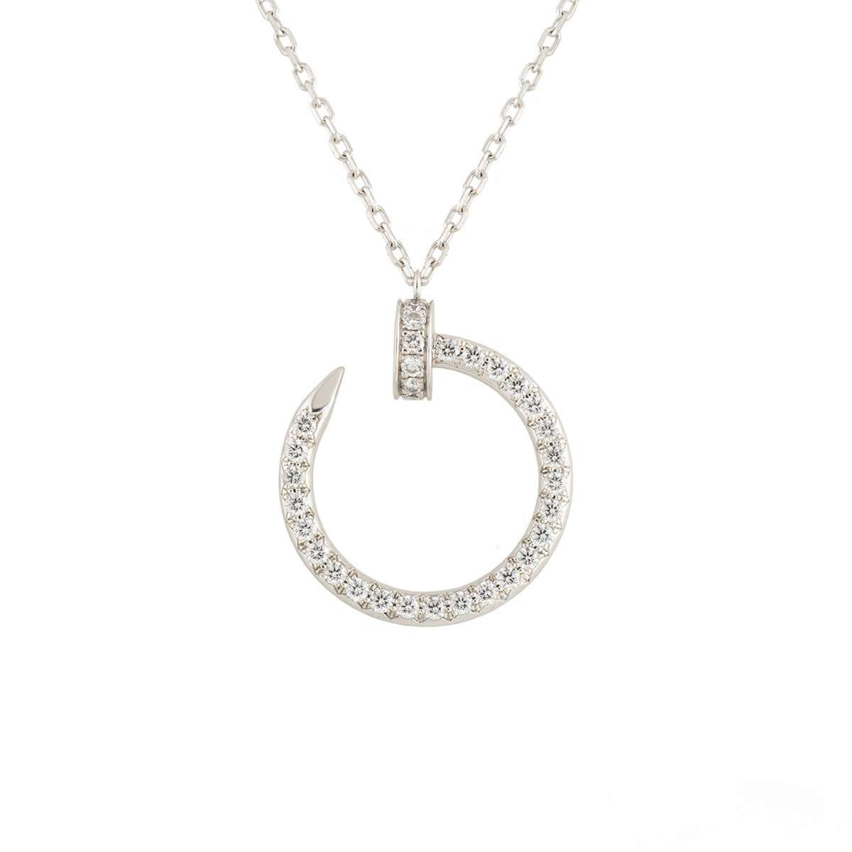 ??MIRA?¡¥JUSTE NECKLACE SILVER DIAMONDS