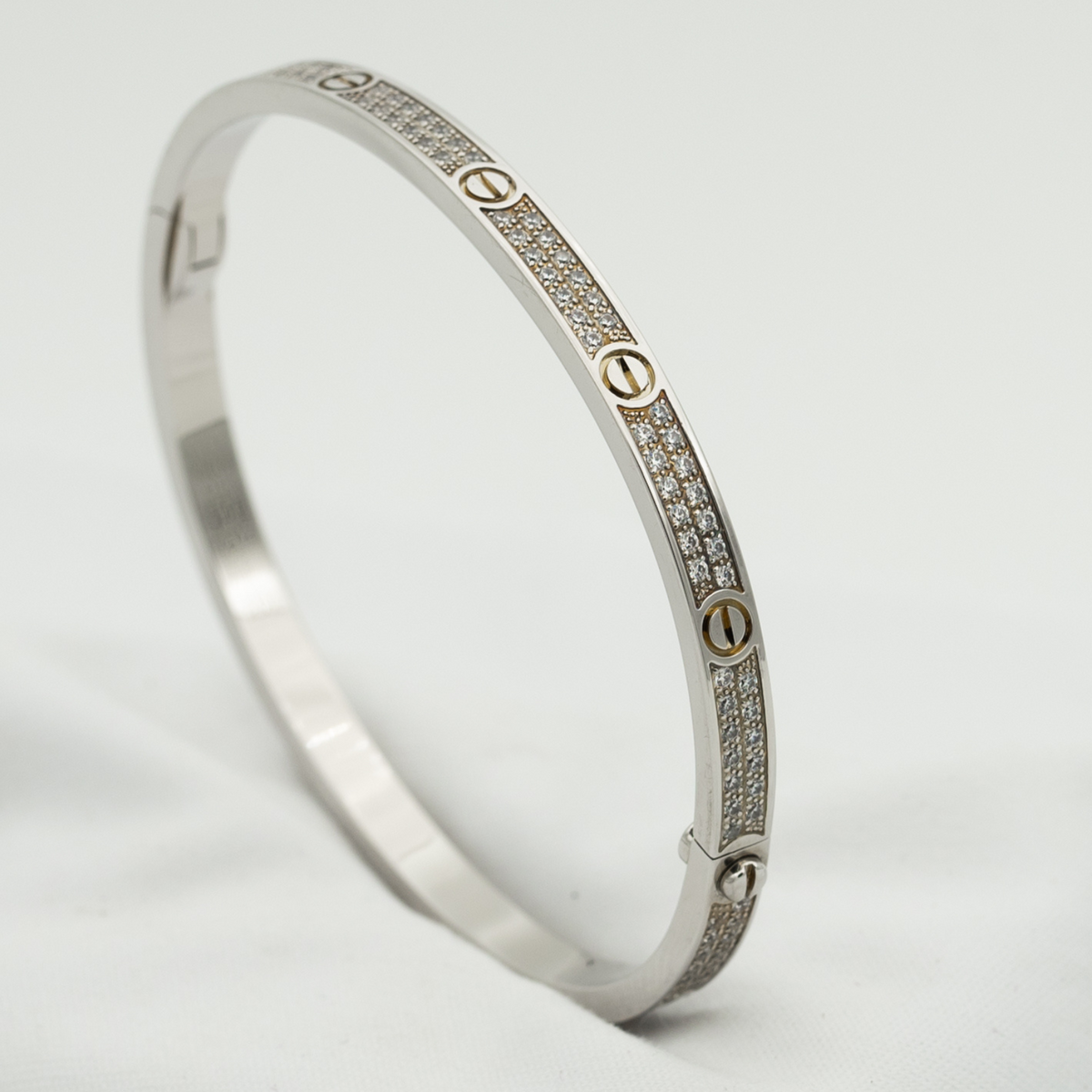 ??MIRA?¡¥LOVE BRACELET 3.65MM DIAMOND-PAVED
