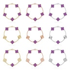 [MIRA]New  CLOVER 5 MOTIF VIOLET BRACELET COLLECTION