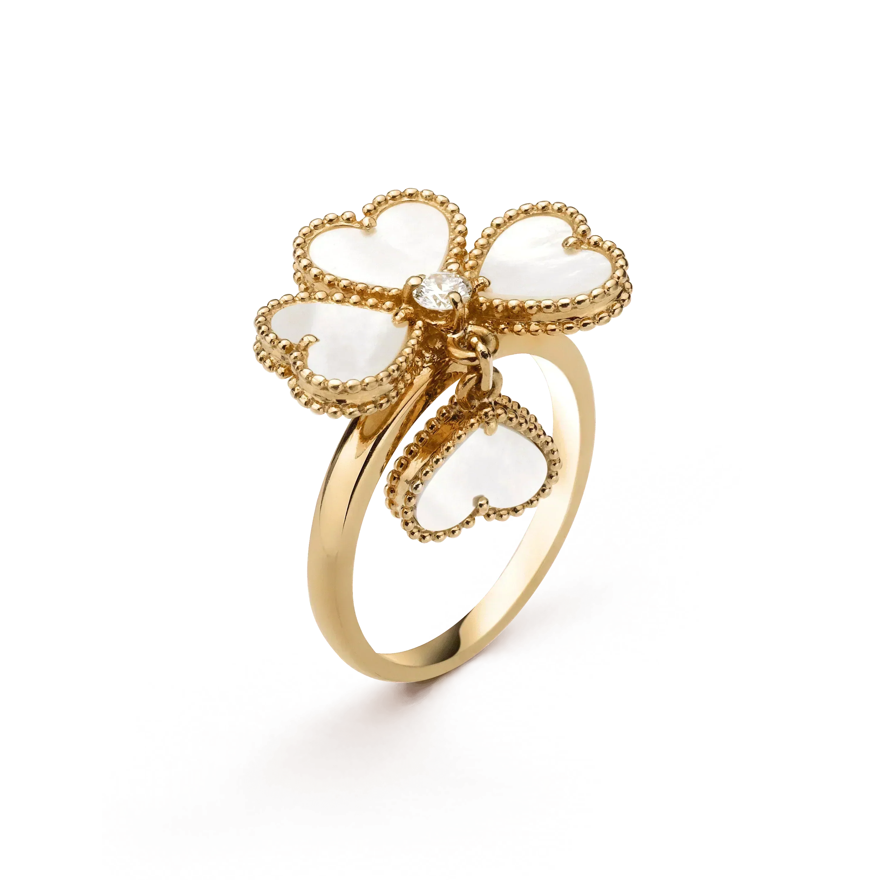 ??MIRA?¡¥SWEET CLOVER WHITE MOP RING