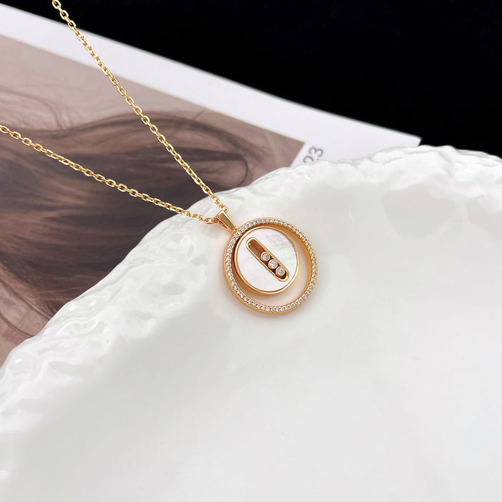 [MIRA]  MOVE MM NACRE BLANCHE DIAMOND NECKLACE