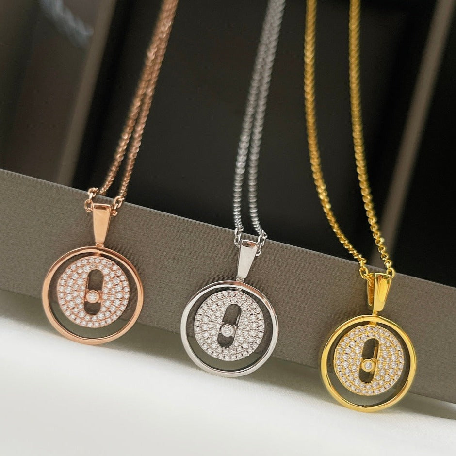 [MIRA]LUCKY MOVER PM PAVED NECKLACE